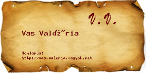 Vas Valéria névjegykártya